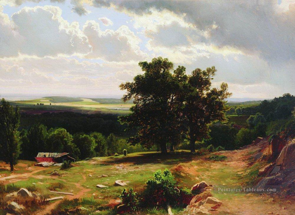in the vicinity of dusseldorf 1865 classical landscape Ivan Ivanovich trees Peintures à l'huile